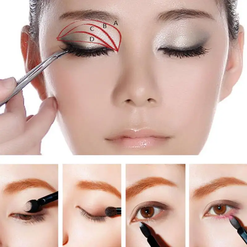 Conjunto de Cosméticos Caixa Forma Eyeshadow Case Completo Profissional Maquiagem Paleta Corretivo Blush 20 Jogos de maquiagem