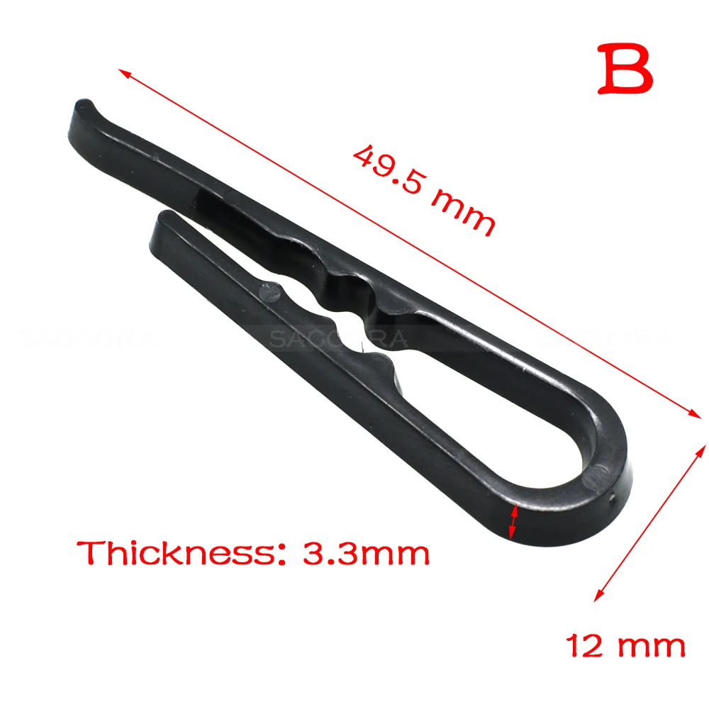 Plastic Clip With Teeth For Dress Shirt Garment Packaging Black 100PCS 49.5mm 38mm 30mm sewing clips garment clips plastic clips clothes clips
