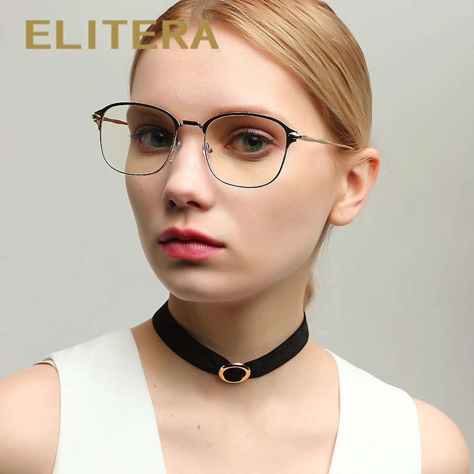 

ELITERA Square Eyeglasses Frames Men Women Clear Glasses With Transparent Lens Spectacle Frames Optical Glasses Frame