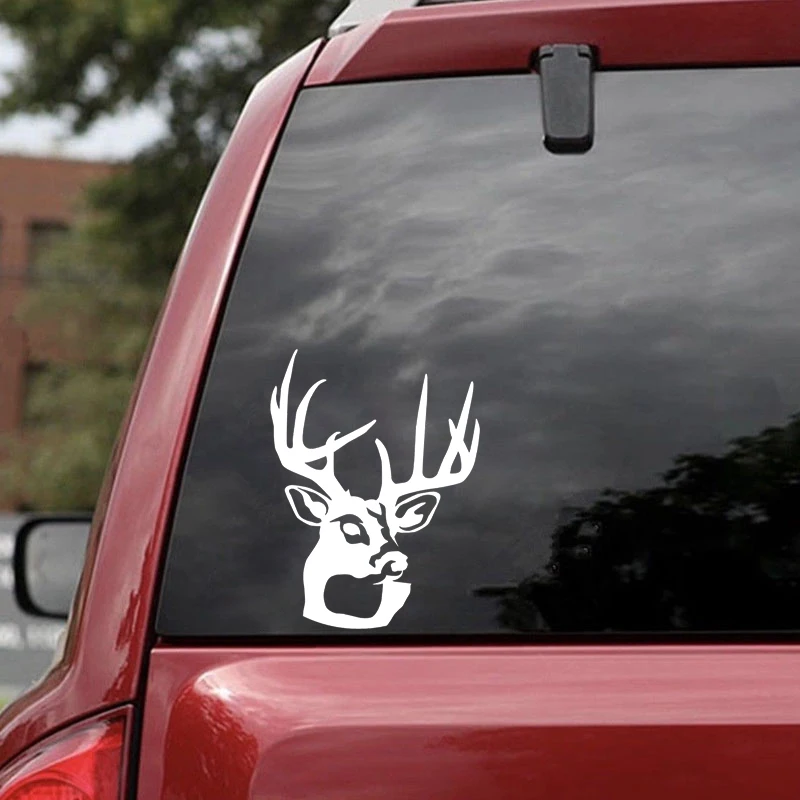 11.2*15cm Car Window Decal Truck Outdoor Sticker Hunting Hunt Buck Deer Head Vinyl Car Wrap Car Styling