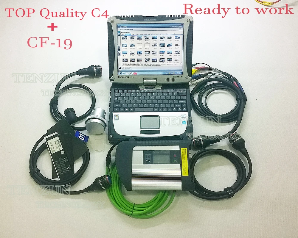 

2019.05 software Win7 system wifi full set mb star c4 sd connect with mb star C4 CF-19 laptop Diagnostic Tool ready to work