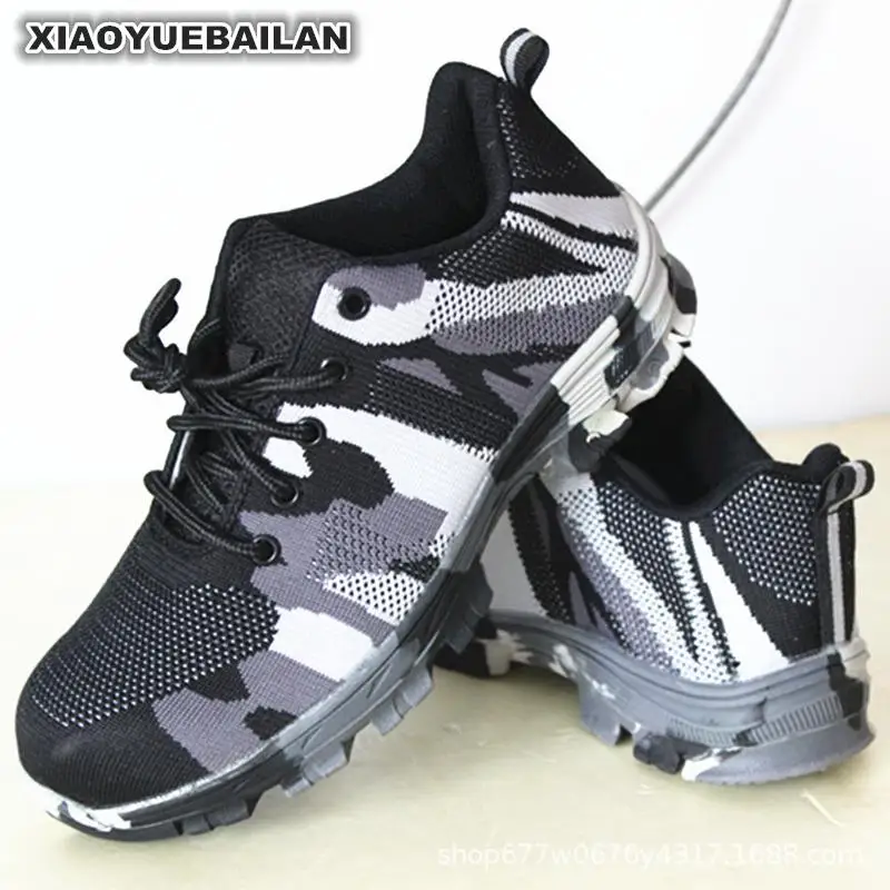 Anti cinza verde esmagamento Sapatos Anti Exército São derrapagem Resis Azul Segurança Homens Dos verde Desgaste Anti piercing E Lazer Leves De Respirável Camuflagem wRpHSOfnq