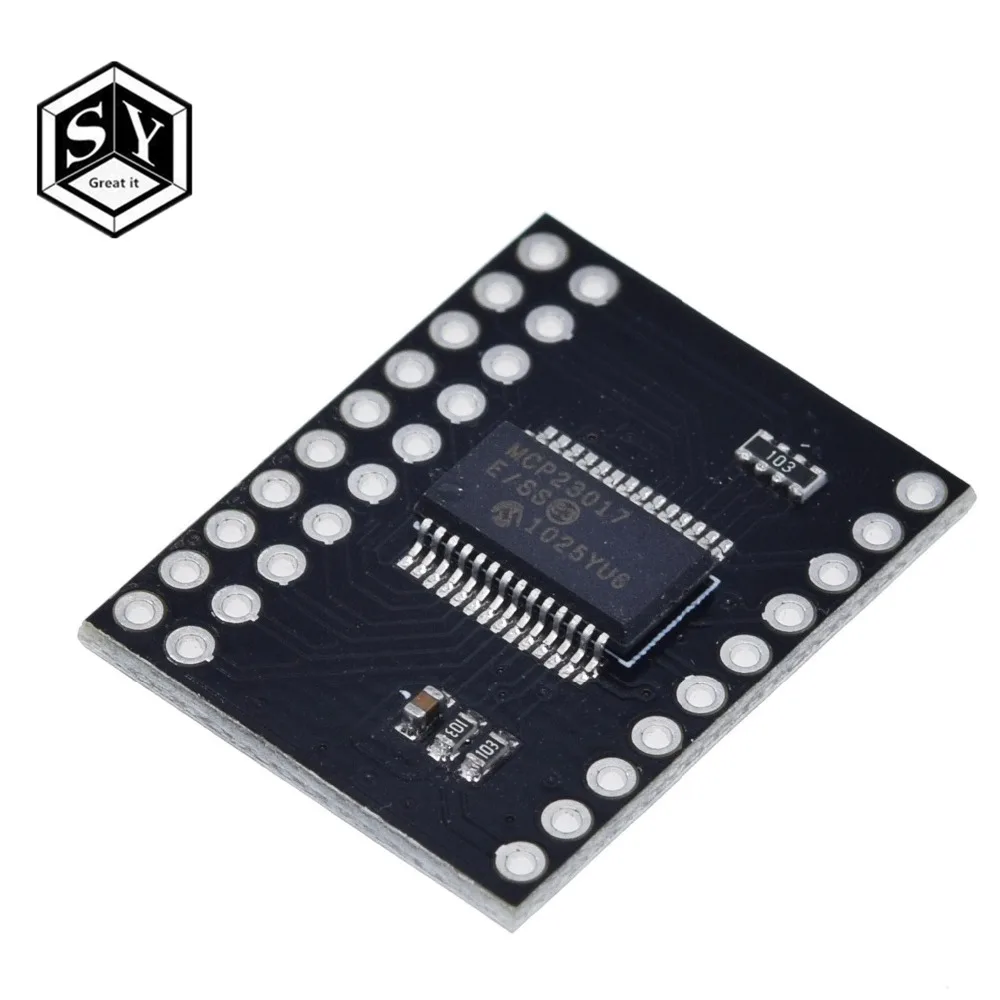 

MCP23017 Serial Interface Module IIC I2C SPI MCP23S17 Bidirectional 16-Bit I/O Expander Pins 10Mhz Serial Interface Module