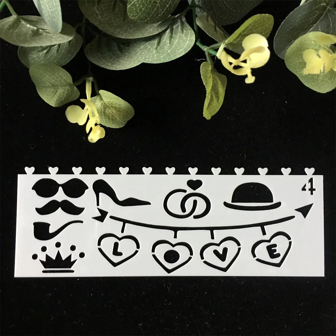 1 шт 15x5 см очки-сердечки DIY Craft наслоения Трафареты стены Краски записки Stamp тиснильный альбом декоративная открытка шаблон