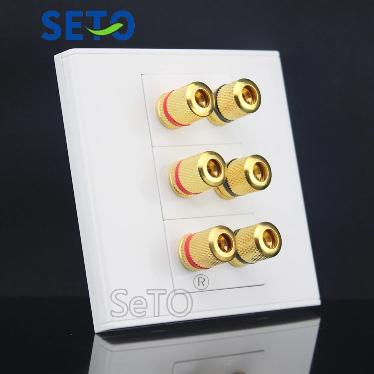 SeTo 86 Type 3 Speaker 6 Binding Post Surround Home Theater Speaker
