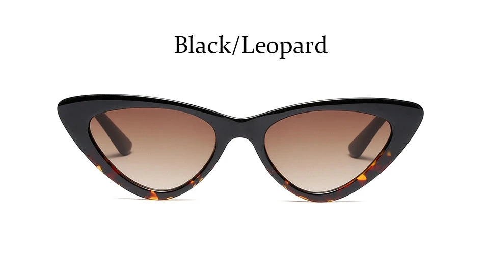 Кошачий глаз солнцезащитные очки Женские винтажные леопардовые брендовые дизайнерские женские солнцезащитные очки ретро розовые очки с дизайном «кошачие глаза» очки - Цвет линз: Black Leopard