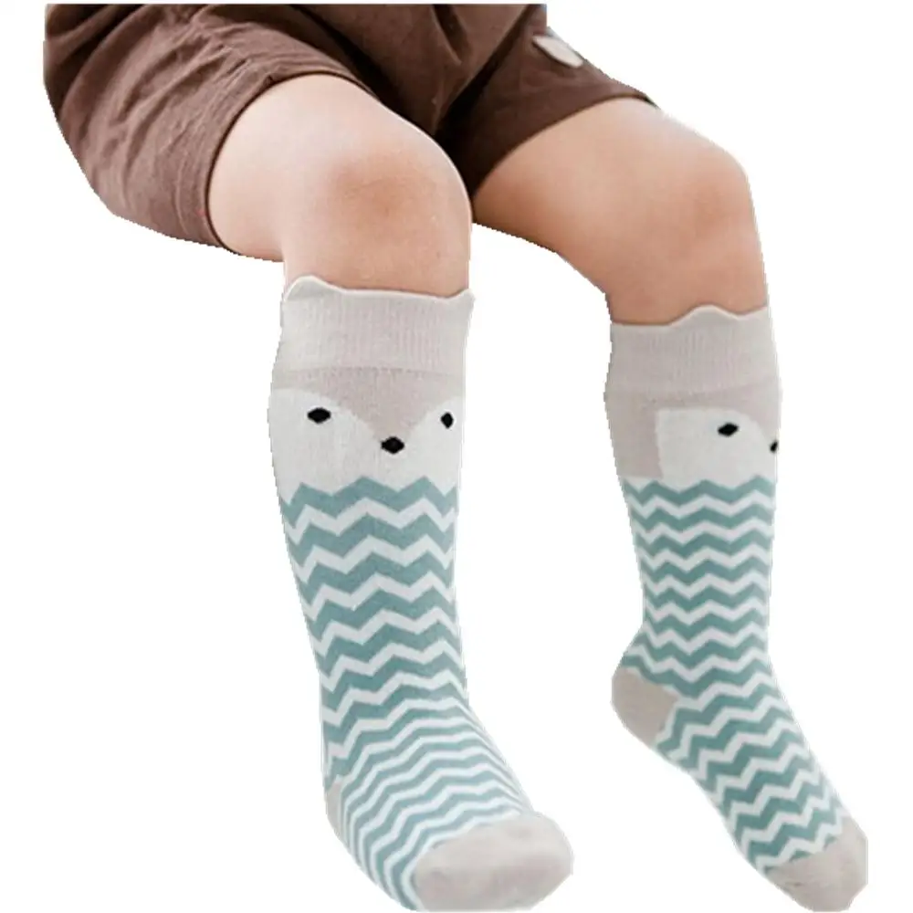 

Striped Animal Knee High Children Baby Socks Anti Slip Hosiery Meias Infantil Warm Boy Girl baby socks with rubber soles