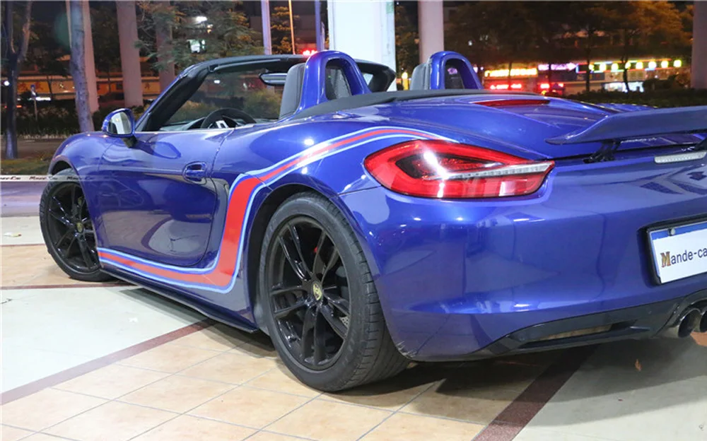Передник разветвитель для бокового бампера из углеродного волокна porsche 981 2013 2015