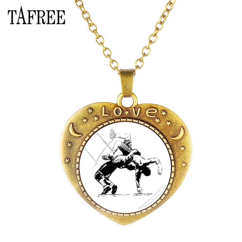TAFREE оригинальное ожерелье в форме сердца для борьбы с фото спортивный зал Фитнес