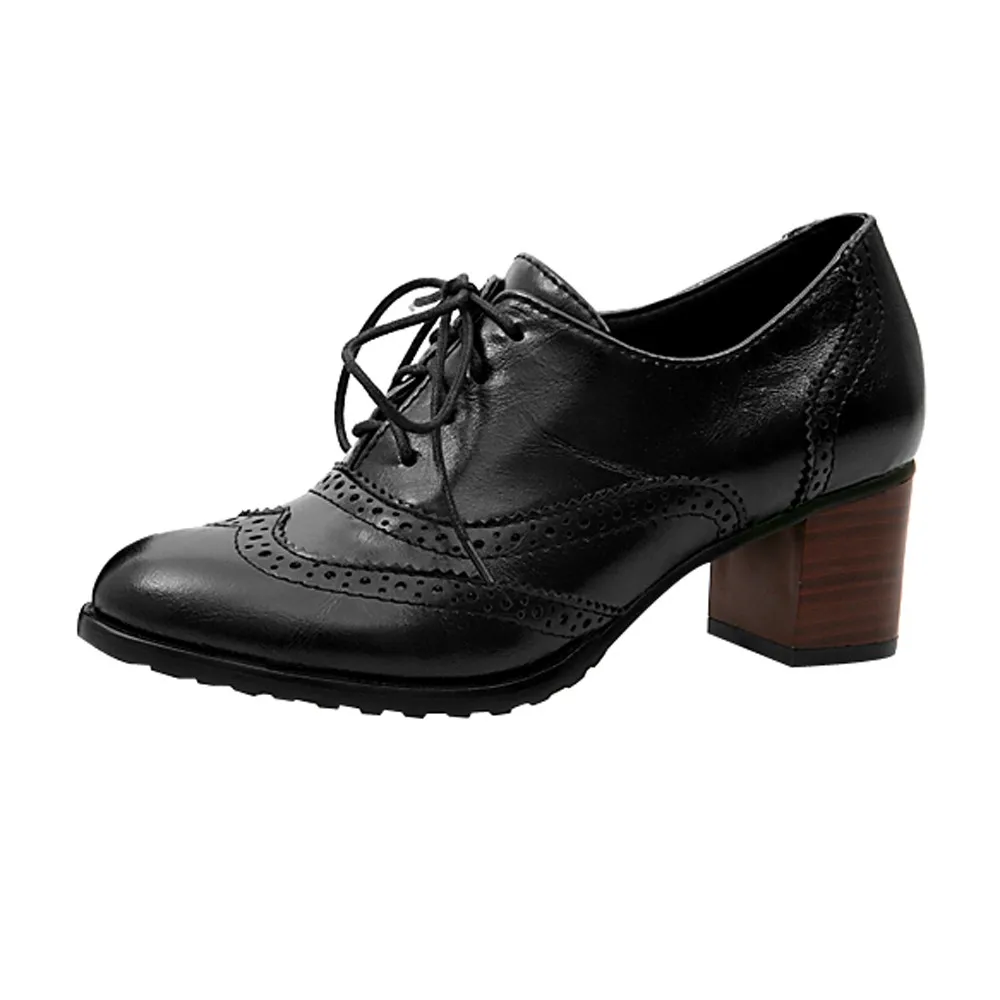 

2018 New Spring Shoes Women Thick Heel Platform Casual Shallow Mouth Female Single Shoes Ladies Pumps