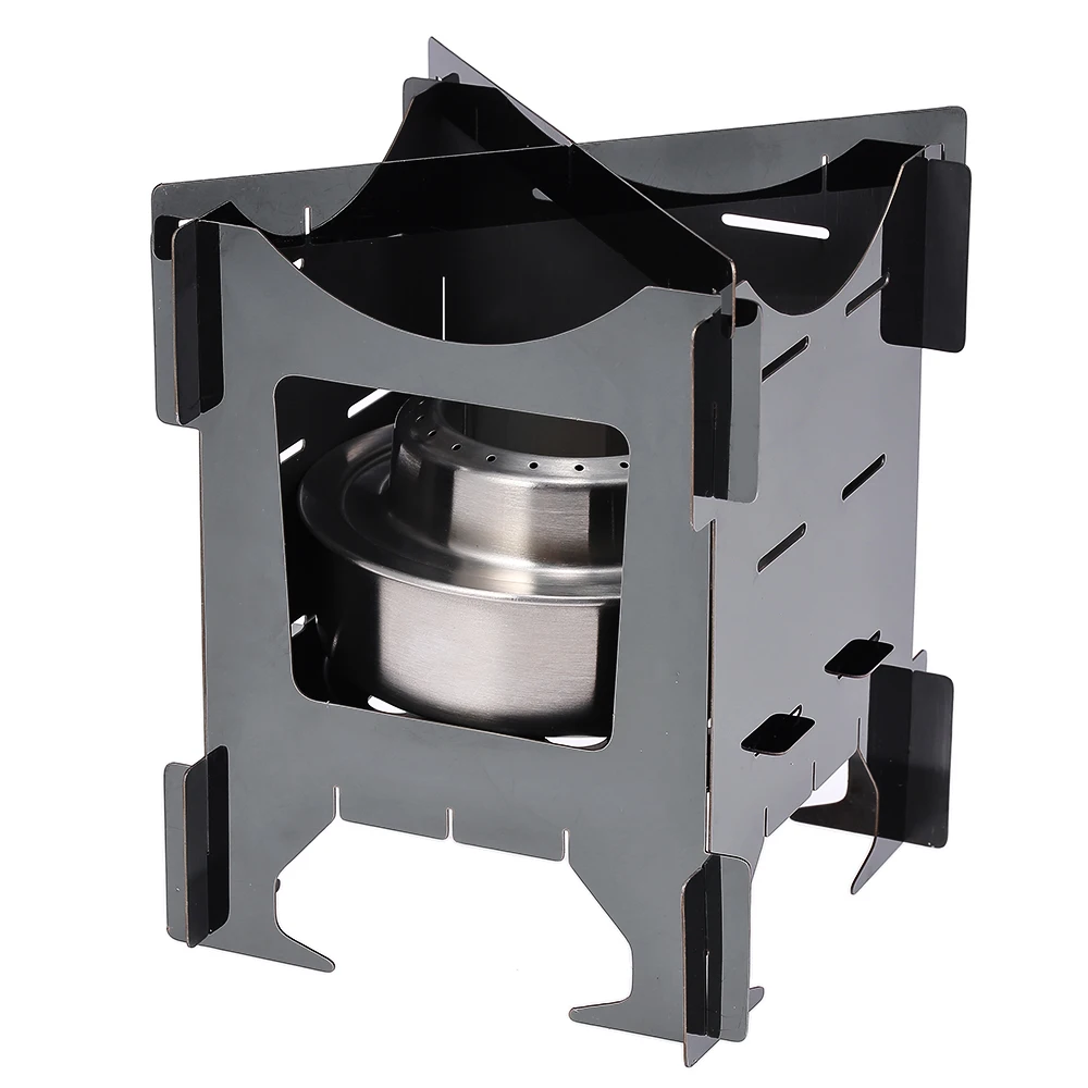 NEW Portable Outdoor Folding Wood Stove Camping Equipment Hiking Picnic Cooking BBQ Backpacking