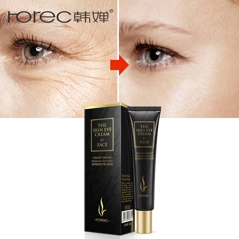 

ROREC Hyaluronic Acid Eye Cream Remover Dark Circles Anti Aging Against Puffiness Anti-wrinkle Collagen Eye Cream Eye Care 20g