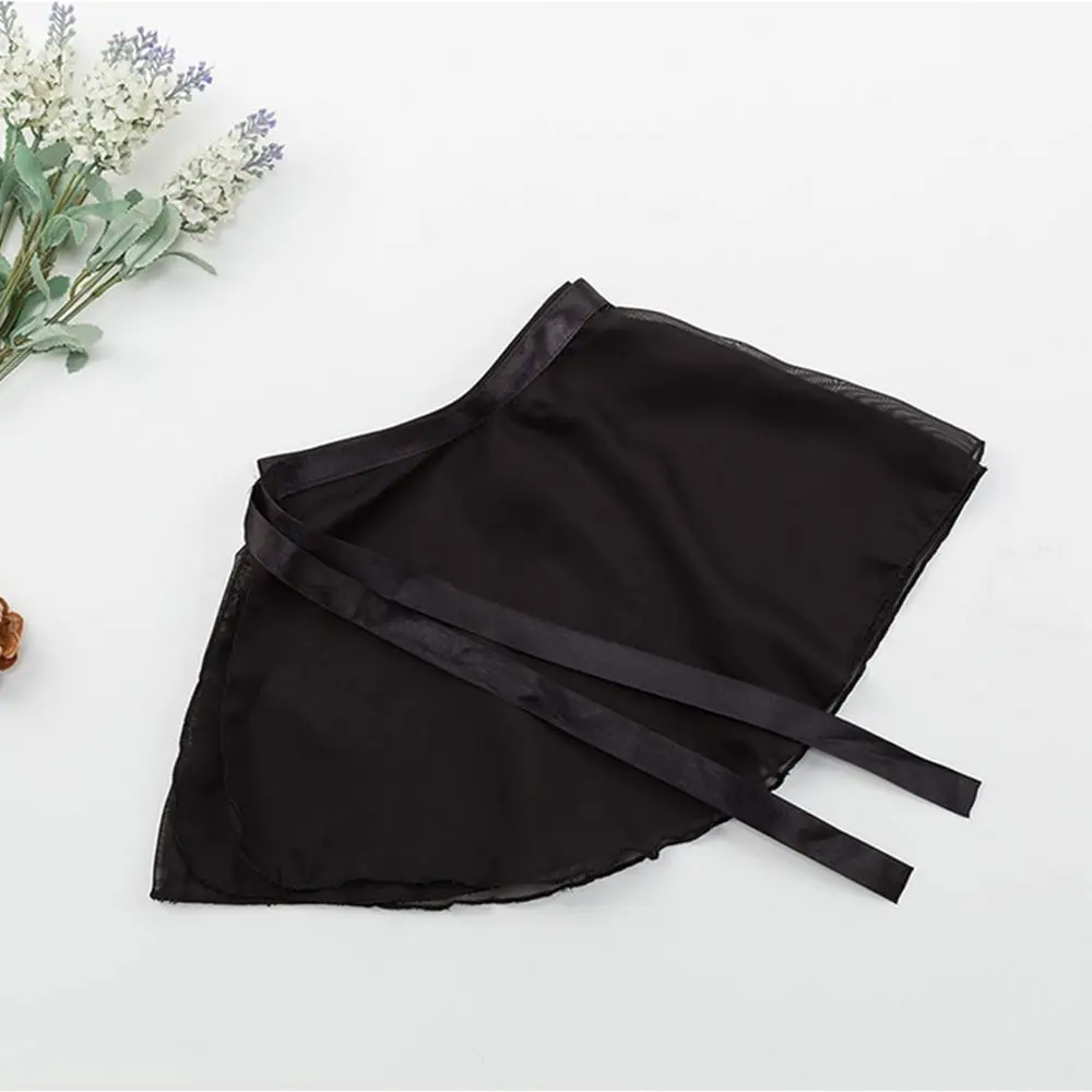 1 предмет, новая балетная юбка-пачка для танцев шифоновая юбка с шарфом для гимнастики, юбка для девочек Длина: 23 см(прибл - Цвет: black