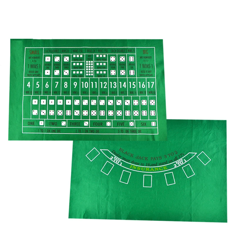 New Hot Texas Hold'em 90*60 cm Blackjack Rotary Baccarat Poker Set Fichas Poker Blackjack 21 Table Cloth Fietro Felt Board Cloth