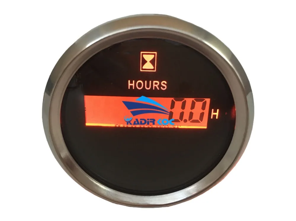 1 шт. абсолютно новые часы 52 мм водонепроницаемые часы Цифровые Счетчики часов 9-32 В с красной подсветкой для автомобиля грузовика автобуса лодки