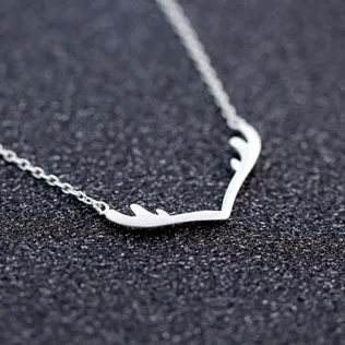 Fawn corner  925 Sterling silver necklaces women jewelry pendant chain accessory