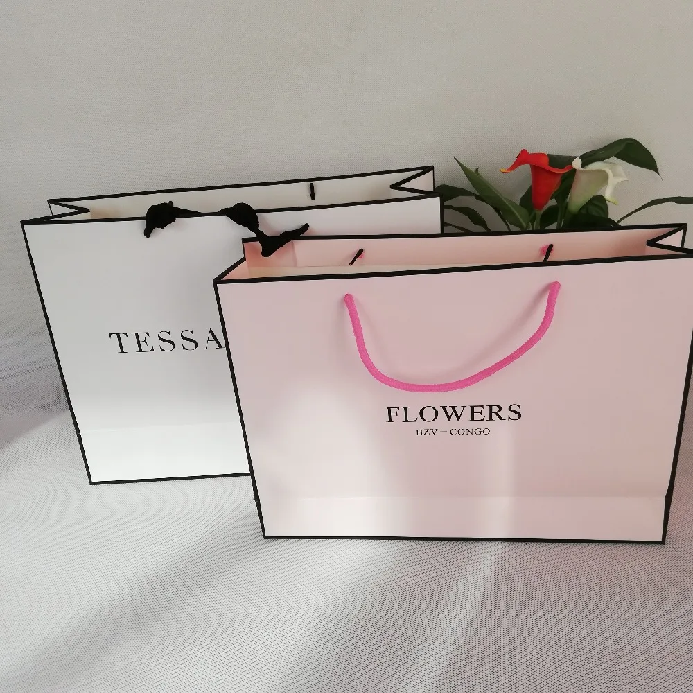 Download Wholesale 1000pcs Lot Custom Luxury Paper Bags With Rope Handle Customized Advertising Printing Your Logo Jewelry Bags Shopping Bags Aliexpress