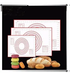 Антипригарные силиконовые коврики для выпечки коврик для выпечки лист стеклянные вкладыши прокатки резки пиццы для теста и помадки торт Сахар Ремесло Инструменты 60*40 см