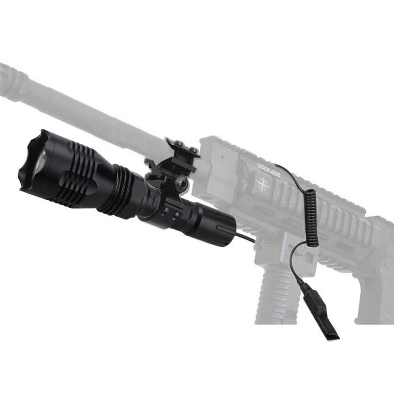 Lanterna + Rifle Jardas Arma Tático Verde - Vermelho Branco Caça Scope Airsoft Montar Interruptor 18650 Carga Va-802 1000lm 400 Luz 27 verde vermelho branco caça lanterna + rifle