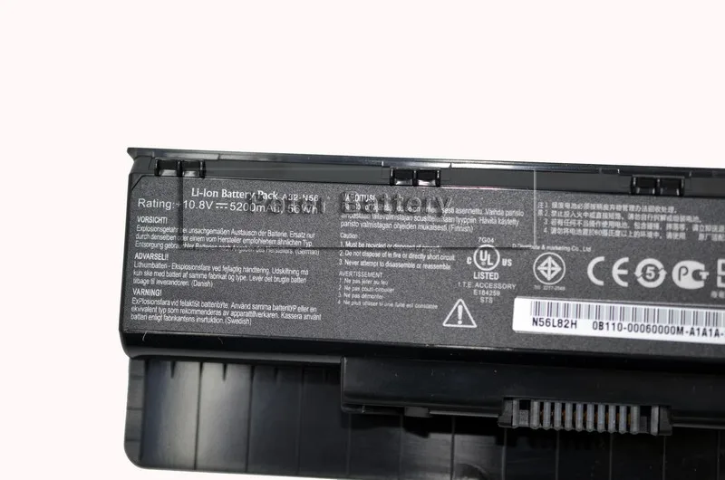 JIGU Аккумулятор для ноутбука ASUS n56dp N56L82H N56V N56VJ N56VM N56VV N56VZ N76 N76V N76VJ N76VM N76VZ