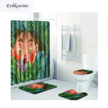 

Free Shipping 4Pcs Boy Watch Ladybug In Grass Banyo Paspas Bathroom Carpet Toilet Bathmat Set Tapis Salle De Bain Alfombra Bano