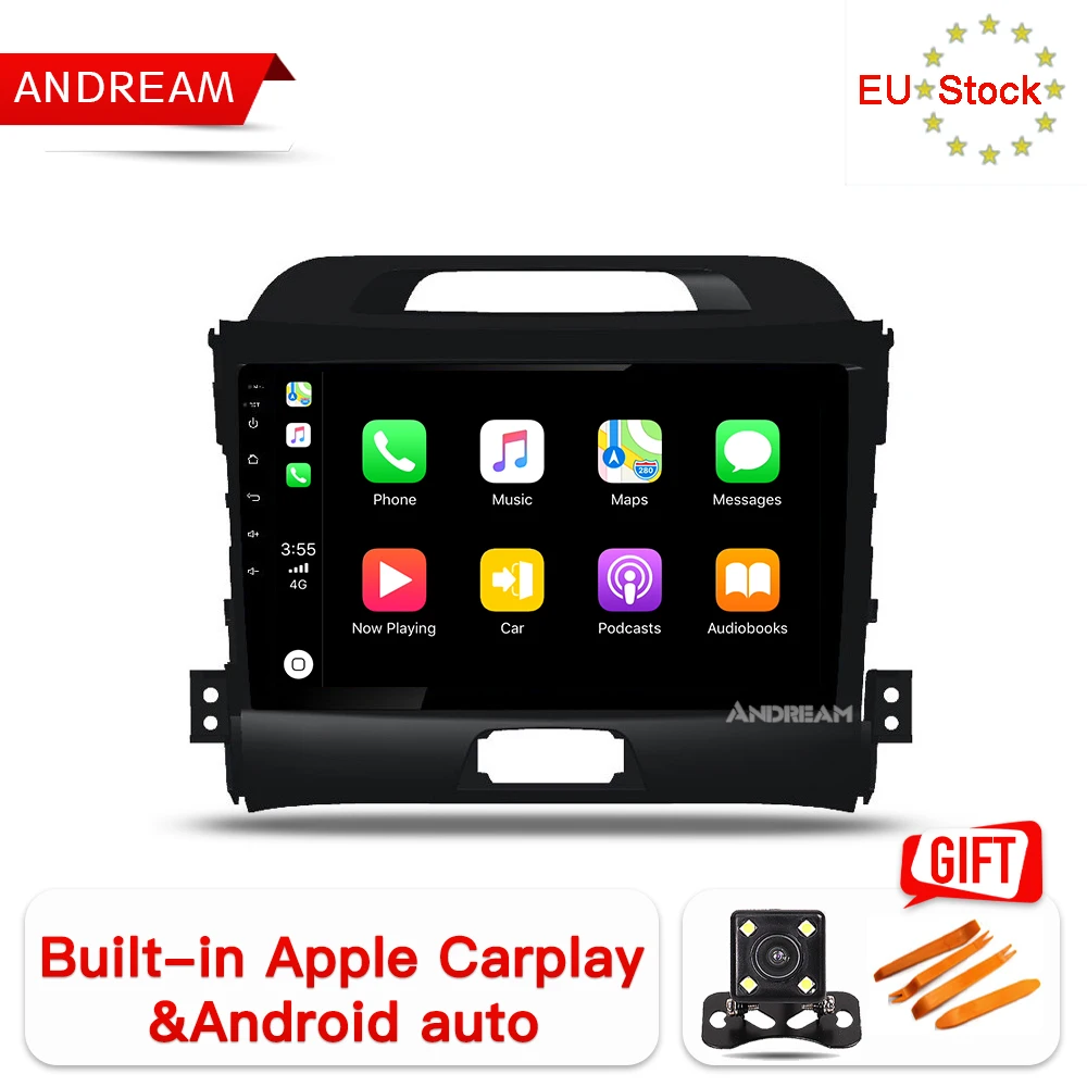 Android 8 1 Восьмиядерный 9 &quotcarplay Автомобильный плеер для KIA Sportage R 2010-2016 GPS навигация