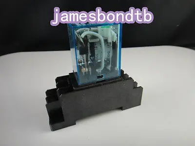 

10set 24V DC Coil Power Relay DPDT LY2NJ HH62P-L JQX-13F 10A With Socket Base
