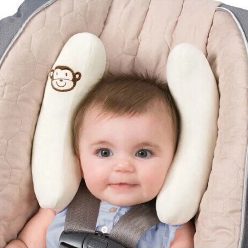 Baby Carriage Head Protection Pillow Adjustable Pad Soft Headrest Neck