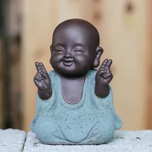 Маленький монах чайник с узорами маленький монах Бутик Фиолетовый; песок чай ПЭТ ручной работы керамические чайные принадлежности украшения дома ремесла