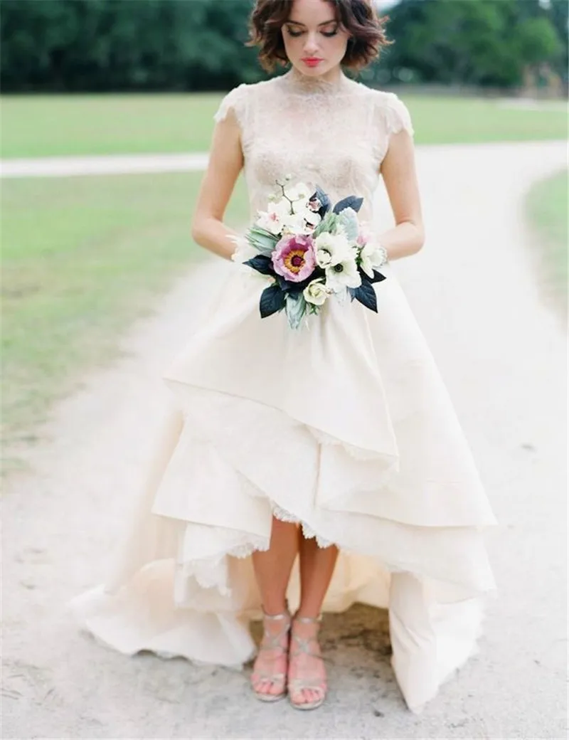 bridal dresses short front long back
