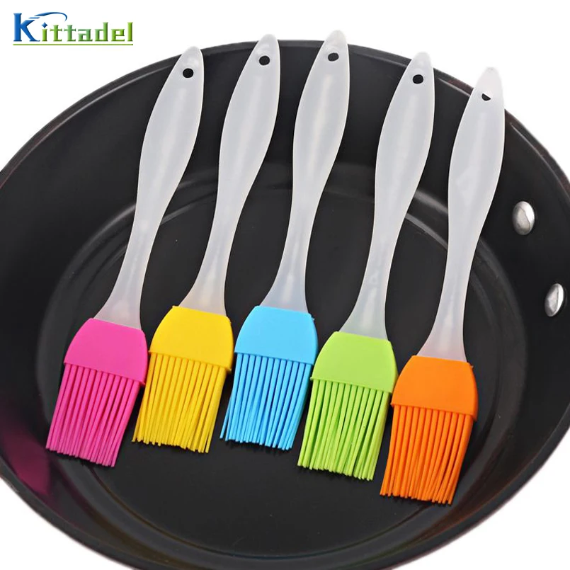 1Pc 17.5cm Silicone Oil Brush Cooking Heat Resistant Baking Pastry Tool