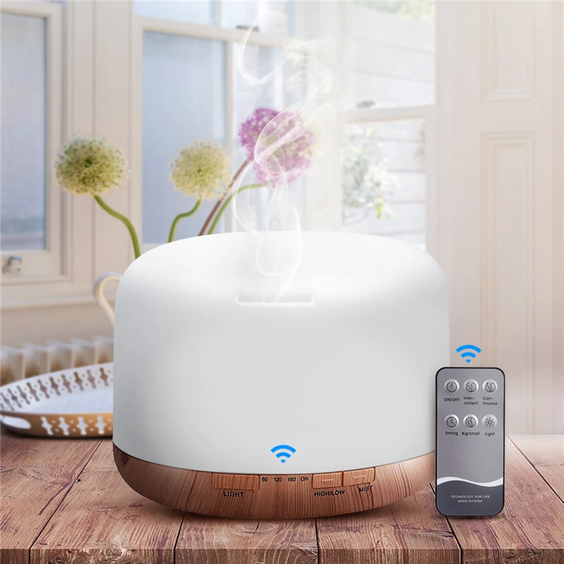 

TOLOYO 500ml Air Humidifier Essential Oil Diffuser Aroma Lamp Aroma Humidifier Diffuser Mist Maker For Home Use humidificador