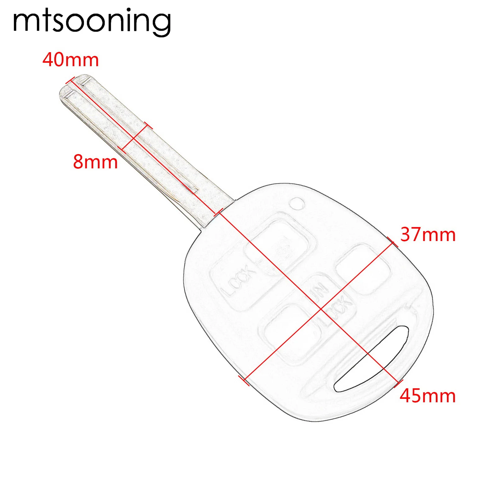 Mtsooning 3 кнопки замена пустой пульт дистанционного ключа для Lexus SC430 GX470 RX350 RX400h ES330 GS300 GS430 LS430