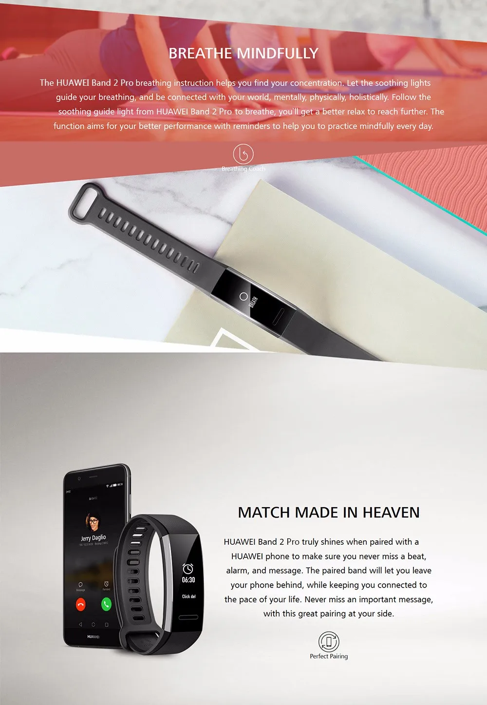 Смарт-браслет huawei Band 2 Pro Sports gps, монитор сердечного ритма, напоминание о малоподвижности, спортивный гид, водонепроницаемый браслет IP68