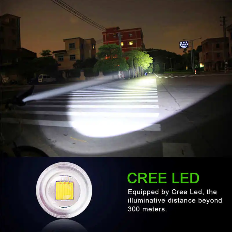 10000LM Zoomable Tactical Military LED 18650 Flashlight Torch Lamp Light powerful led flashlight torch flashlight t6 #4A30 (5)