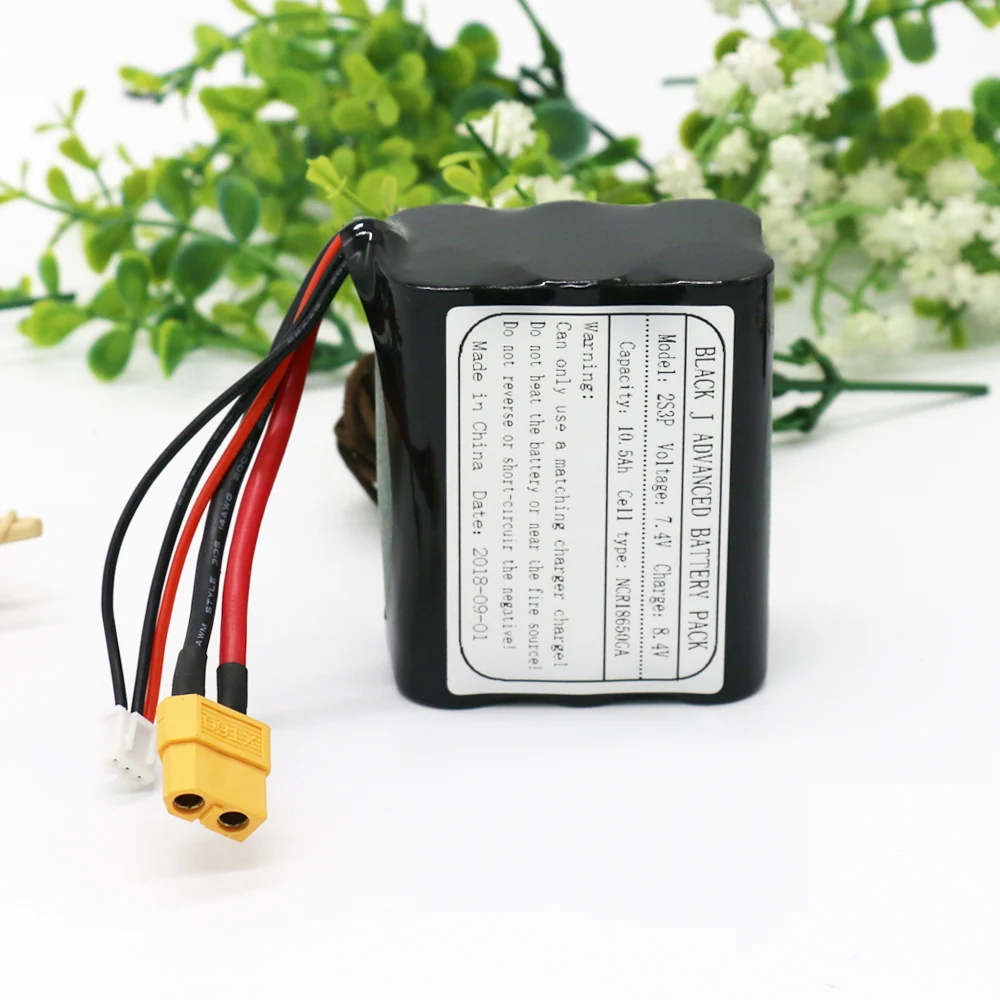 

KLUOSI UAV Rechargeable Li-ion Battery 7.4V /8.4V 10.5Ah 2S3P Use Single Cell NCR18650GA Combination Suitable for Various Drone