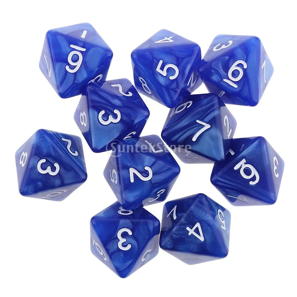 20pcs 8-Sided D8 Dices for D&D Dungeons & Dragons Roleplaying Game RPG Accessory Purple Blue