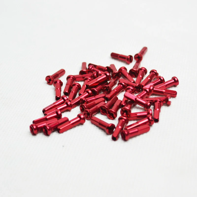 

SEMA best quality aluminum spoke nipples round Head red black road mtb bicycle nipple folding bike 100pcs/pack 14G Accessories
