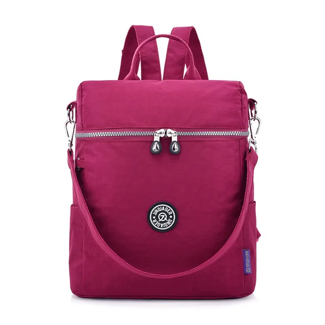 Водонепроницаемый нейлоновый женский школьный рюкзак для девочек-подростков рюкзак для ноутбука Женский Повседневный Рюкзак Дорожная школьная сумка Mochila W729 - Цвет: grape purple