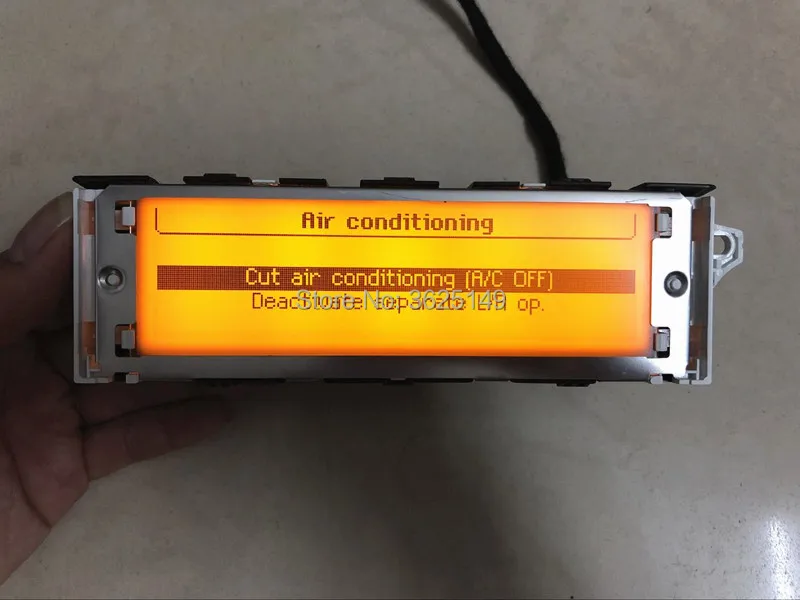 Автомобильный экран Поддержка USB двойной зоны воздуха Bluetooth дисплей 5 меню желтый
