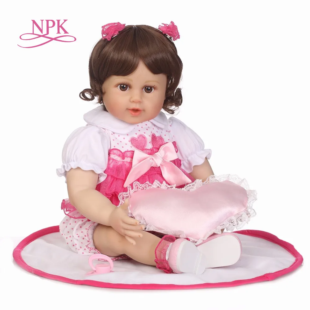 

NPK Babies reborn doll 52 cm new handmade silicone reborn baby Lifelike adorable Bonecas girl kid silicone menol lol doll