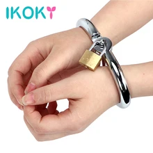 IKOKY SM Кабалы Нержавеющей Стали Взрослые Игры Наручники Сдержанность Фетиш Играть Сеть Секс Игрушки для Пары Секс-Шоп