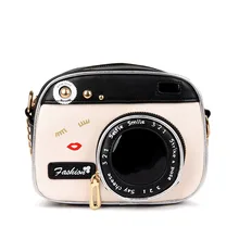 2018 Новое поступление Дамские туфли из pu искусственной кожи плеча CrossBody сумка Камера форме сумки небольшой лоскут торгового Bolsa Mujer