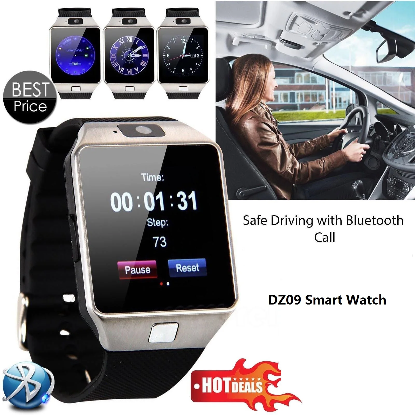  2016 New Smart Watch dz09 With Camera Bluetooth WristWatch SIM Card Smartwatch For Ios Android Phones Support Multi languages 