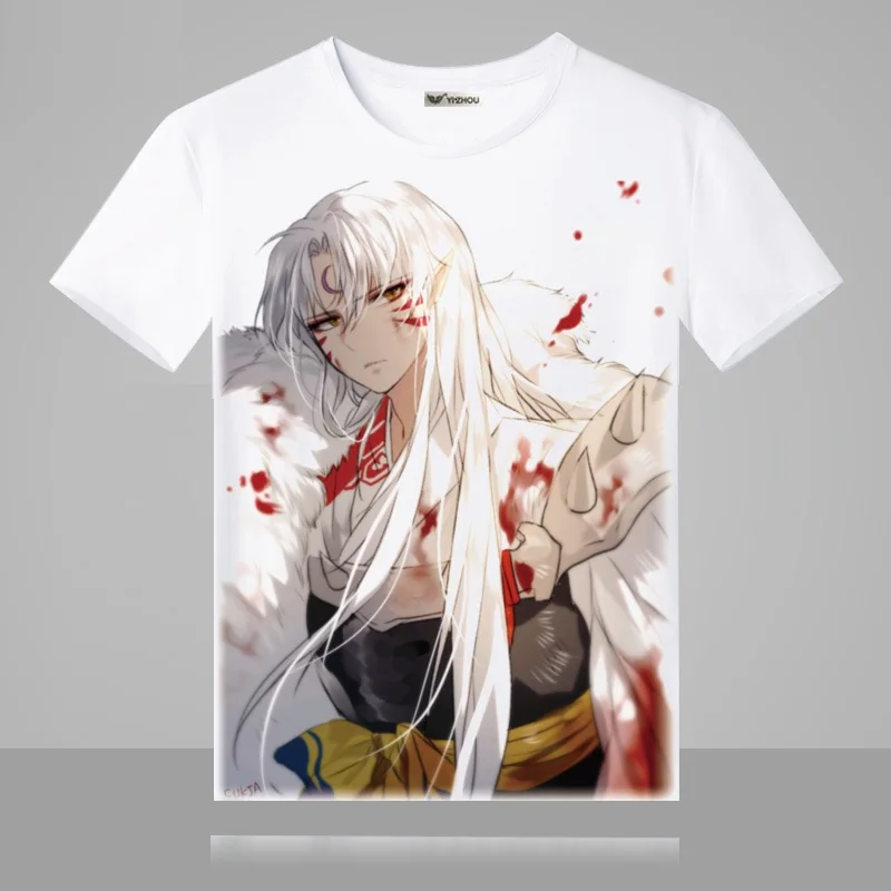 High Q унисекс аниме Cos Inuyasha футболка Sesshoumaru Higurashi Kagome Повседневная Топ|Футболки| |