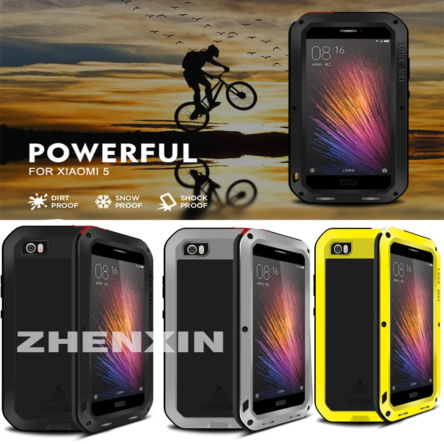 imágenes para 100% AMOR de la Original MEI Potente A Prueba de Choques de Aluminio Del Metal Para Xiaomi 4 Mi4 5 M5 Mi5 + Templado Gorilla Glass imágenes para 100% AMOR de la Original MEI Potente A Prueba de Choques de Aluminio Del Metal Para Xiaomi 4 Mi4 5 M5 Mi5 + Templado Gorilla Glass