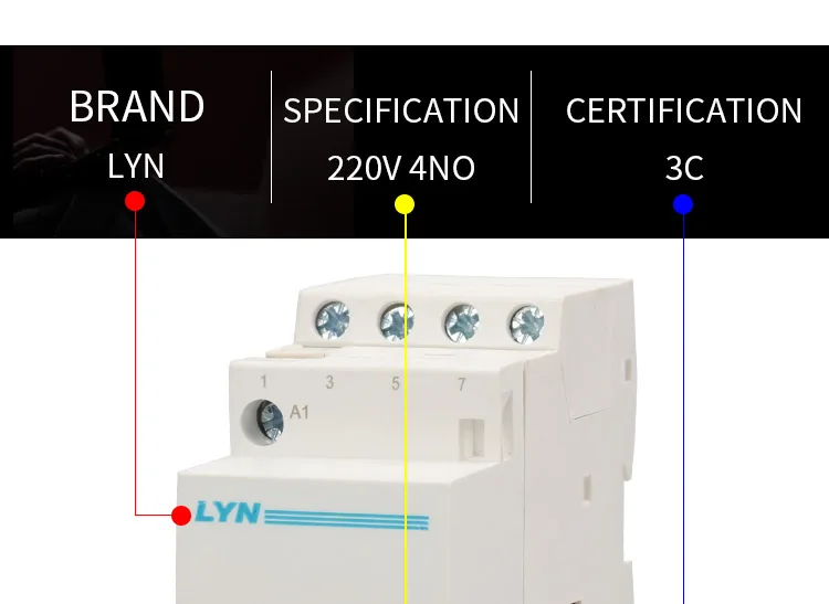 4P контактор переменного тока 25A бытовой контактор 220V 240V 400V~ 4NO 4NC 2NO2NC 50/60 Гц 35 мм din rail CT1-25 нового типа