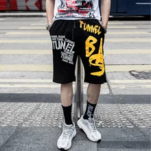 Хип-хоп мужские шорты кэжуал Tide дизайнерские шорты летние модные мужские шорты для бега уличная черные мужские шорты спортивные штаны