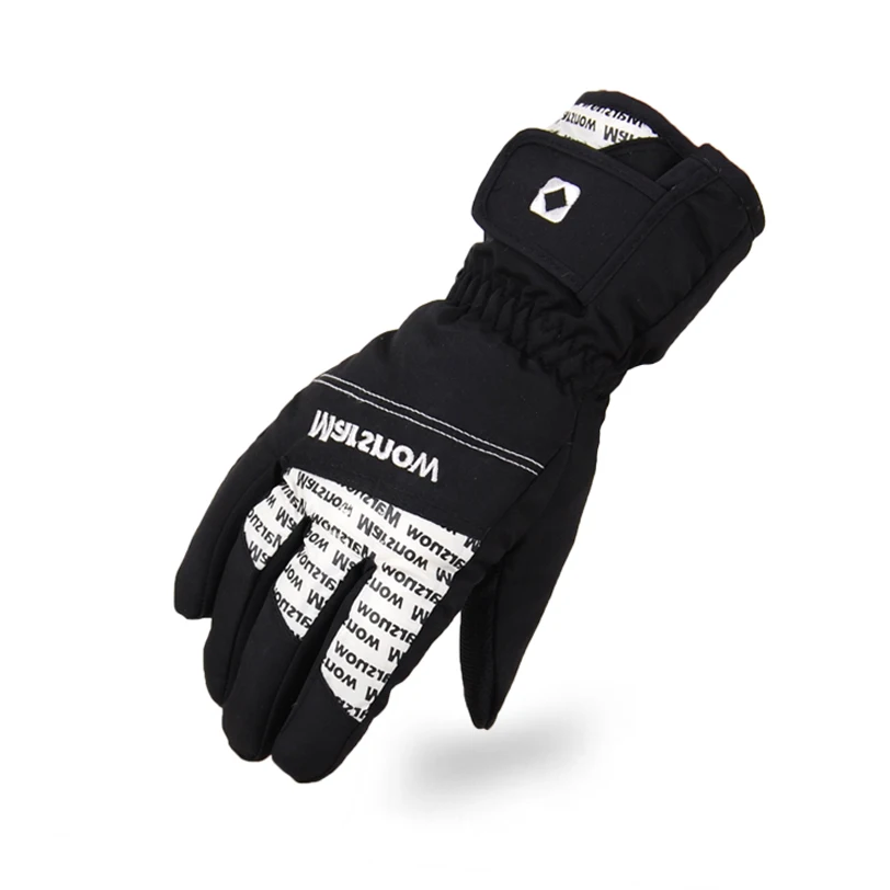 SG04 водонепроницаемые лыжные перчатки зимние мотоциклетные Велоспорт Лыжи перчатка для сноубординга черного цвета, верхняя одежда - Цвет: black