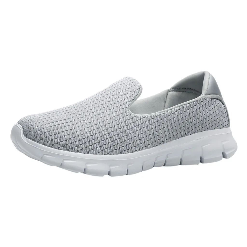 

Jaycosin flat shoes ladies solid color breathable soft bottom sneakers lightweight sets of shoes flat mesh shoes boat shoes